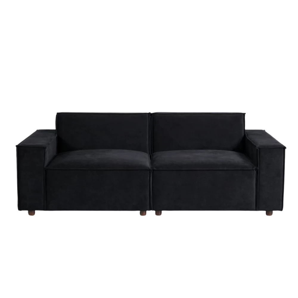 black modular sofa 2 seater fff