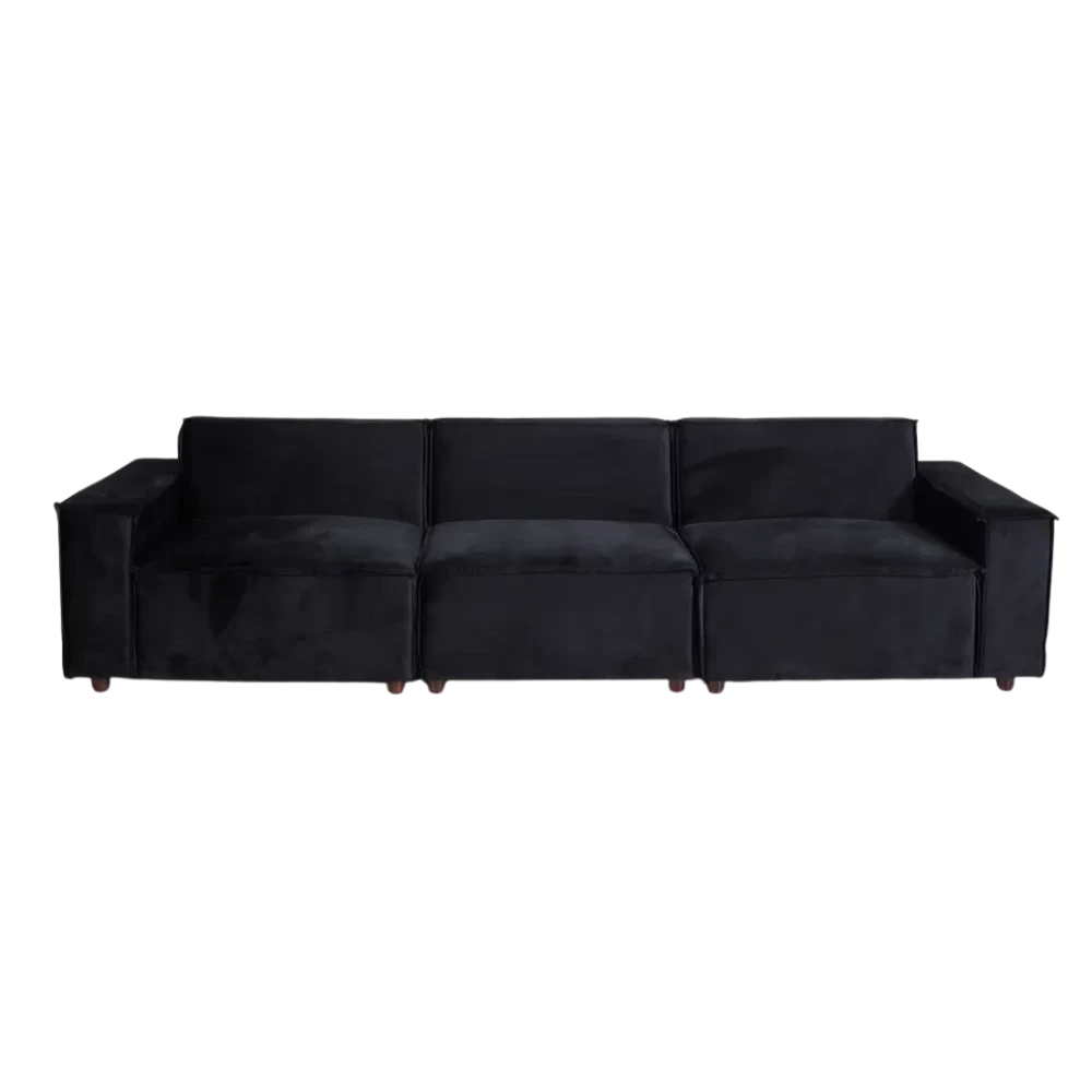 black modular sofa 3piece