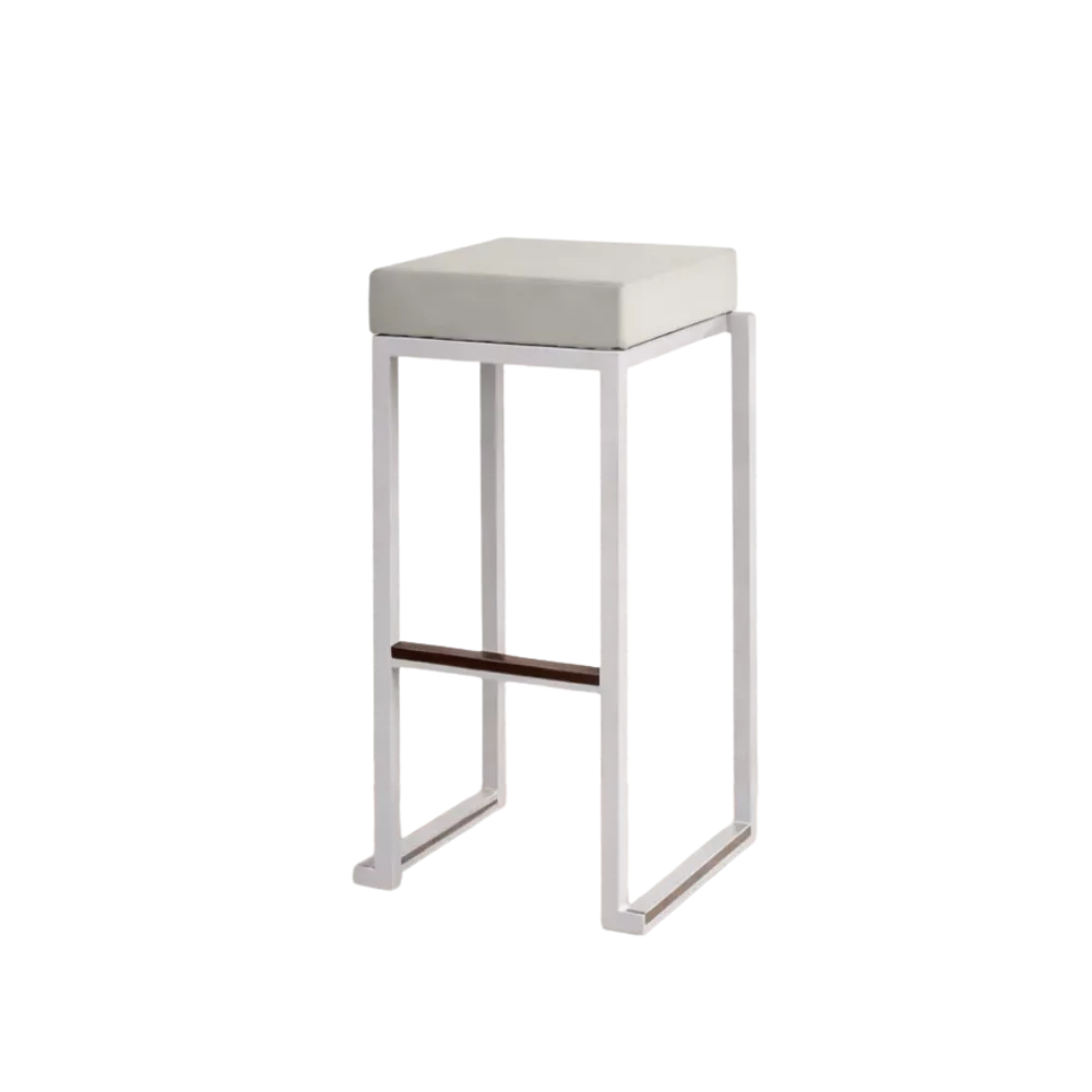 white cubic bar stool hire ff