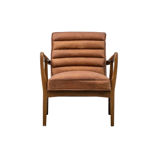 downtown brown leather armchair hire f
