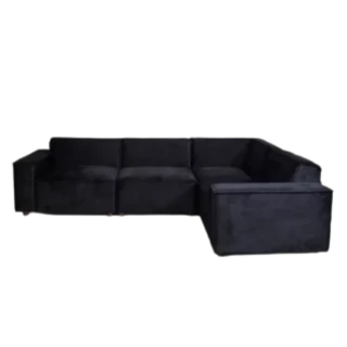 Black Modular Sofa (L Shape)