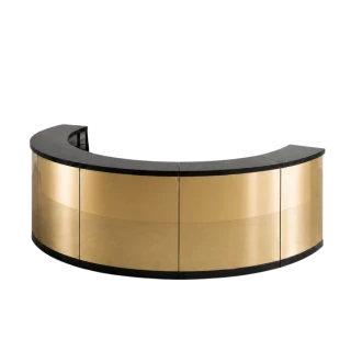 Round Mirror Bar (Gold) Half