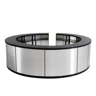 Round Mirror Bar (Silver) Full