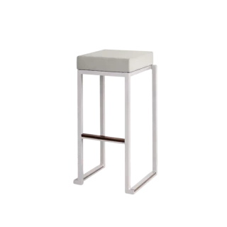 White Cubic Bar Stool
