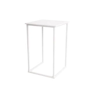 White Cubic Poseur Table