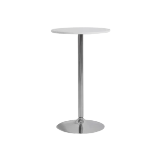 White Round Poseur Table