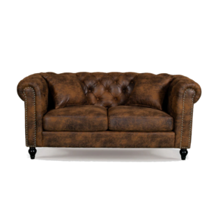 Brown Suede Chesterfield Sofa