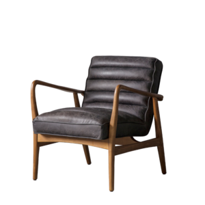 Downtown Leather Armchair (Black)